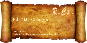 Róth Csongor névjegykártya